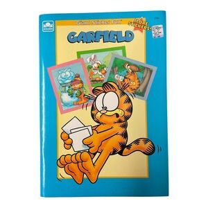 Vintage Garfield Giant Sticker Fun Book Golden Book 1988 Unused Stickers Decals